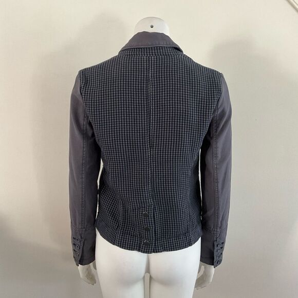 Anthropologie Hei Hei Navy Delaine Blazer Distressed Long Sleeve 4 - Picture 5 of 11
